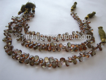Green Andulosite Faceted Pear